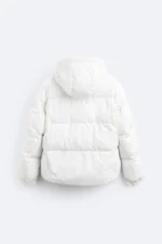 ZARA HOODED PUFFER JACKET DNWR white - Image 4