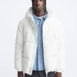 ZARA HOODED PUFFER JACKET DNWR white