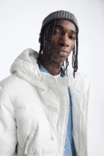ZARA HOODED PUFFER JACKET DNWR white - Image 2