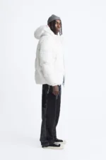 ZARA HOODED PUFFER JACKET DNWR white - Image 5