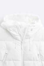 ZARA HOODED PUFFER JACKET DNWR white - Image 6