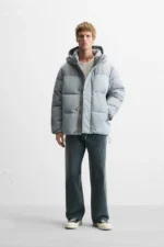 Zara men's puffy hooded jacket - Image 9
