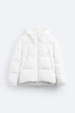 ZARA HOODED PUFFER JACKET DNWR white - Image 8