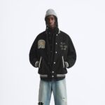Zara baseball jacket (black)