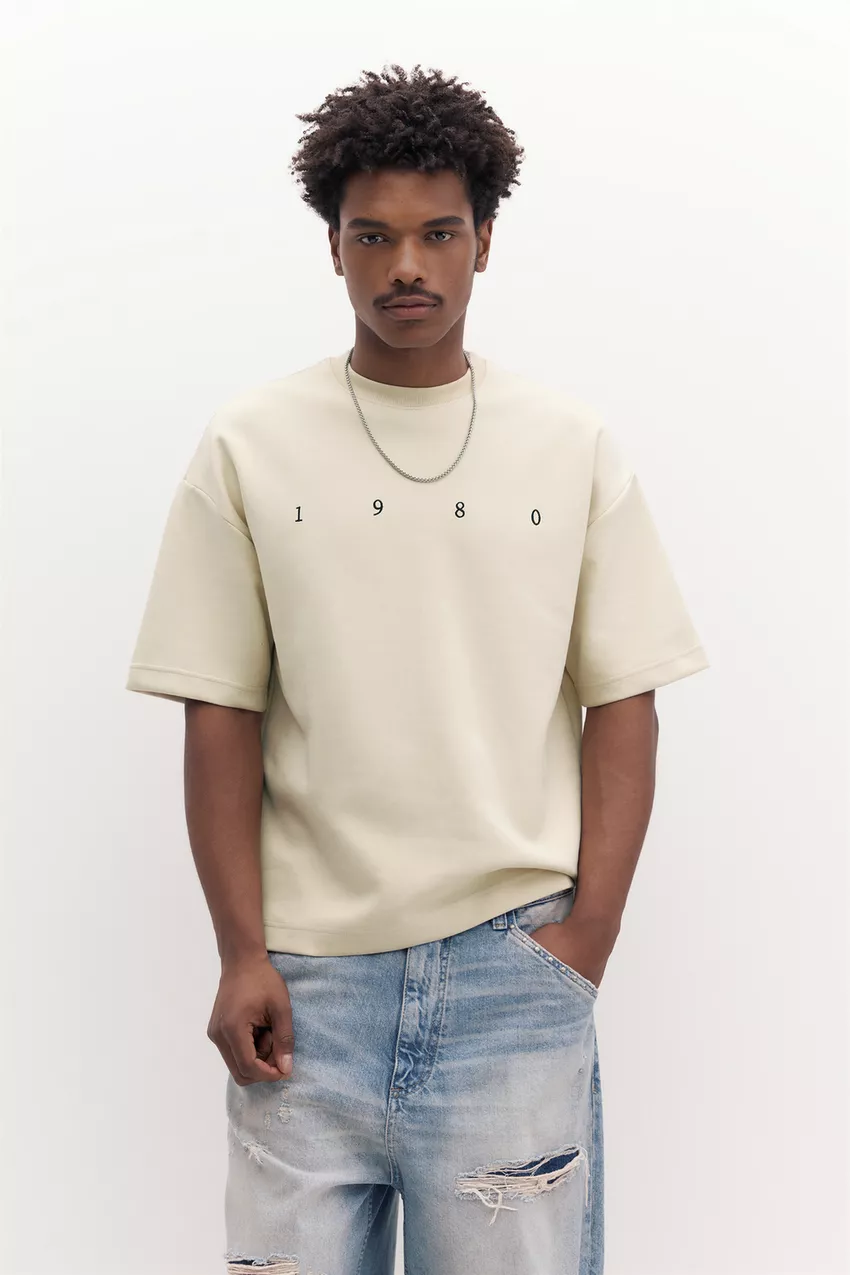 03230720251-M Short sleeve sweatshirt with graphic - Image 1