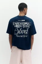 Blue STWD graphic T-shirt - Image 4