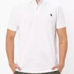 USPLogo Polo Shirt-white