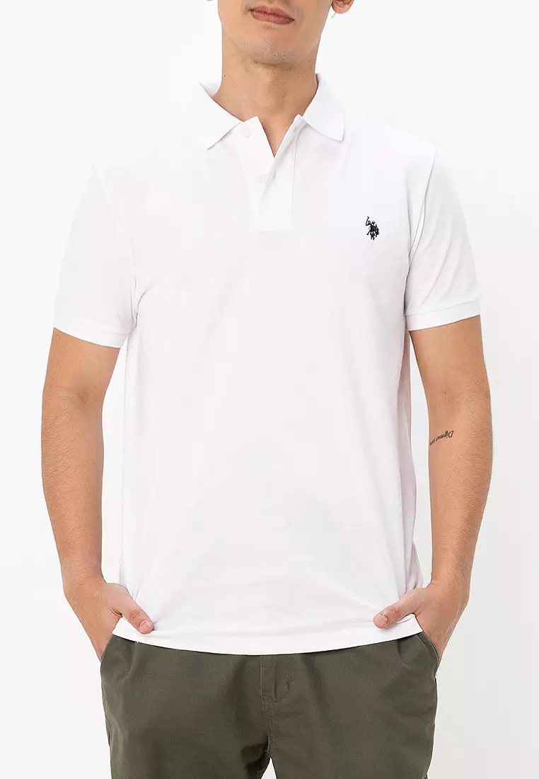 us-polo-assn-1112-2414643-1 USPLogo Polo Shirt-white - Image 1