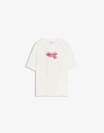 Short sleeve sweatshirt print T-shirt bershka white - Image 6