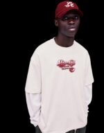 Short sleeve sweatshirt print T-shirt bershka white - Image 4
