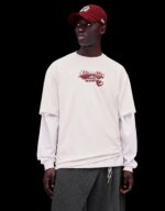Short sleeve sweatshirt print T-shirt bershka white - Image 3