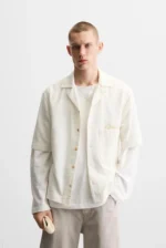 Zara Dnwr Box Fit Short Sleeve Shirt