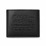 POLO RALPH LAUREN Embossed Logo Leather Bifold Wallet Men - BLK