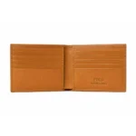 OLO RALPH LAUREN Embossed Logo Leather Bifold Wallet Men - TAN - Image 2